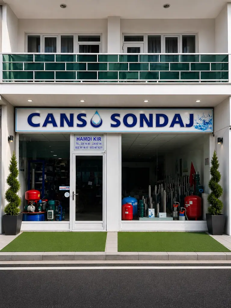 Cansu Sondaj'ın Çorum'daki mağaza cephesi ve ürün vitrini